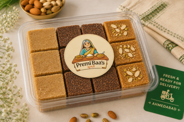homemade sukhdi packaging box